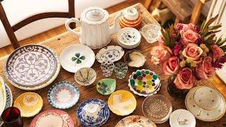 My Favorite Tableware collection in my French antique cupboard |GOROGORO KITCHEN