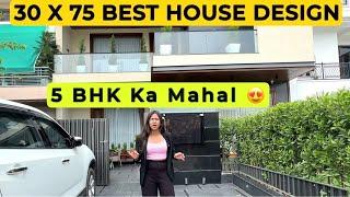 Most Luxurious 250 Yard 5 BHK Modern House Design | House Sale in Panchkula | 30* 75 House Design