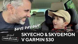 SkyEcho and SkyDemon v Garmin 530 (pilot nerd alert!) with my little helper Archie.