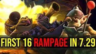 FIRST EPIC 16 RAMPAGE TECHIES IN NEW PATCH 7.29 -- Dota 2 Techies Moments EP.1