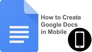 How to create google docs in mobile #educatorjeevan