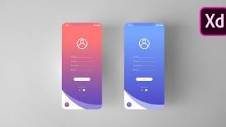 Adobe XD Tutorial | Login/Signup Page |  Basic Course of UI/UX Design