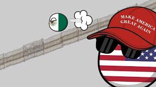 USA vs Mexico | Hot border conflict | Countryballs