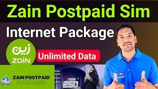 Zain Bill Sim Unlimited Data Package | Zain Postpaid Packages | Zain Postpaid Internet Package Code