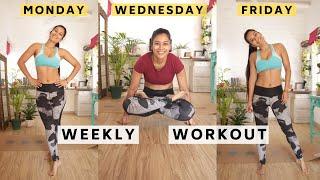 FULL WEEK WORKOUT PLAN | INDIAN FEMALE FITNESS | YOGASINI