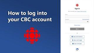 How to access your CBC account from the web