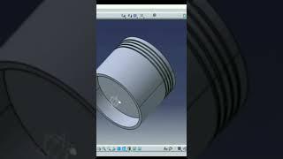 Piston design in catia v5 #shorts