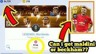 Target Maldini & Beckham || 14+ Free Legend World wide Box Draw PES 2019 Mobile