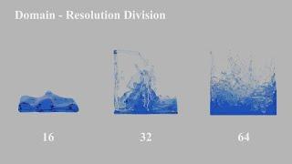 【Blender3.2】Domain - Resolution Division (Fluid/Liquid Simulation)
