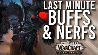 Last Minute BUFFS And NERFS Right Before Patch 9.0.5 In Shadowlands! -  WoW: Shadowlands 9.0