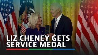 Biden awards Trump critic Liz Cheney with service medal | ABS-CBN News