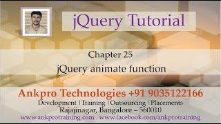 JQuery 25 - Animation part 1 - animate function