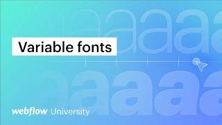 Introducing variable fonts in Webflow – Web design tutorial