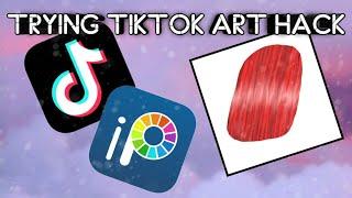 Trying Tiktok Art Hacks (for hair)  || ibisPaint || ( #Shorts )