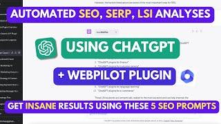 ChatGPT plugins | chatgpt SEO strategy using the webpilot plugin