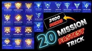 TOP 20 VERY EASY ACHIEVEMENT MISSION FREE FIRE || 