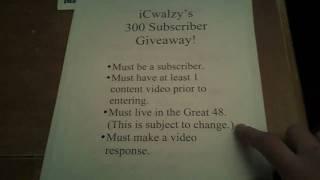 iCwalzy's 300 Subscriber Giveaway!