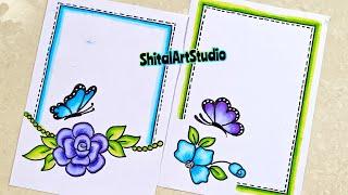 Butterfly Border Design/Project Work Designs/A4 Sheet/Assignment Front Page Design for SchoolProject