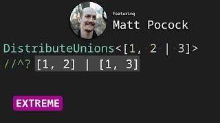 DistributeUnions with Matt Pocock - TypeScript Type Challenges #869 [EXTREME]