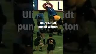 1986 Cavaliers: Uli Schmidt punch Wetton #rugby #newzealandrugby
