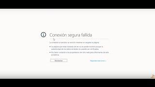 Conexión segura fallida (Mozilla Firefox)