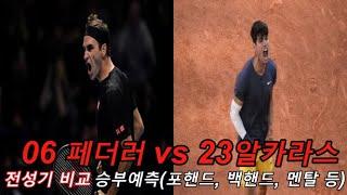 06년도 페더러 vs 23년도 알카라스,전성기 비교분석을 통한 승부예측#tennis #테니스