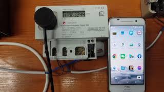 Reading  electricity meter with Optical Probe and  Smart Phone, compatible with IEC 62056-21