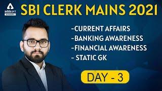 SBI CLERK MAINS 2021 | CURRENT AFFAIRS, FINANCIAL AWARENESS,  BANKING AWARENESS, STATIC GK #3