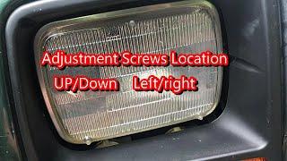 Jeep Cherokee Headlight Adjustment - Screw size and Movement Direction  XJ  4.0L