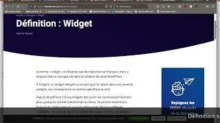 Widget, footer et zones de widgets sur Wordpress.org