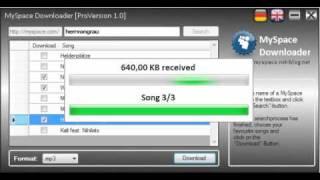 MySpace Loader - How to load Music from Myspace