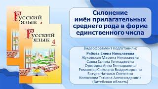 Тема 13. Склонение имён прилагательных среднего рода в форме единственного числа