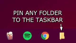 Windows 10: Pin any Folder to the Taskbar