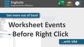 Worksheet Before Right Click Event Handler - Excel VBA