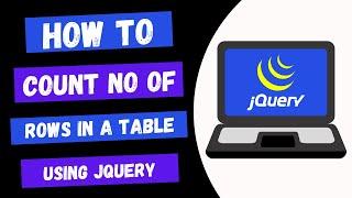 Count Number of Rows in a Table using JQuery