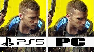 Cyberpunk 2077 PS5 VS PC Graphics Comparison Gameplay 30FPS VS 60FPS/Playstation5 VS PC