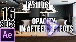 How to Change The Opacity In Adobe After Effects