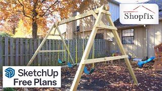 How to Build a DIY Backyard Swing Set - Free SketchUp Plans