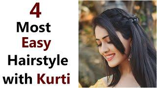 4 Most easy hairstyle for girls - Medium hairs hairstyle | hairstyle 2024 | simple hairstyle