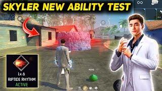 New Skyler Character Ability Test | Fre Fire Skyler Skill Test And Gameplay.