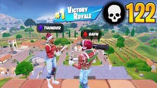 122 Elimination Duo vs Squads *WORLD RECORD* ft @Thunderrrz (Fortnite Chapter 5 Gameplay Wins)