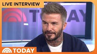 David Beckham talks health supplement, CA wildfires, Emmy win