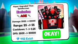 I Spent $50,000 To Get The HYPER UPGRADED UNIT.. (Toilet Tower Defense)