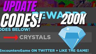 *NEW* UPDATE! CRYSTAL* CODES* [NEW CHAMP] Encounters ️ Fighting ROBLOX