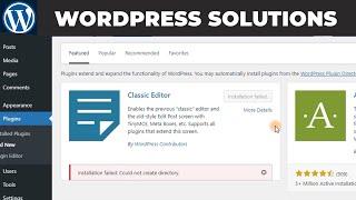 [Solved] : Installation failed Could not create directory in WordPress Error | ActionCoder