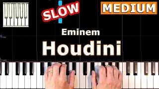 Eminem - Houdini - Piano Tutorial SLOW