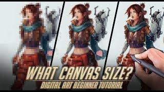 What canvas size/resolution should you paint at? -Beginner artist tips