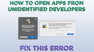 How To Open Apps Downloaded From Anywhere On Mac & Bypass Unidentified Developer Prompt (GateKeeper)