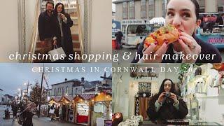 Christmas shopping in Cornwall & hair makeover  vlogmas day 20