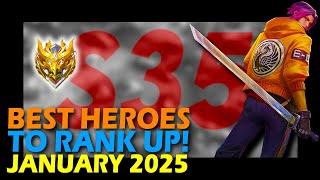 BEST HEROES IN MOBILE LEGENDS SEASON 35 JANUARY 2025  || META HEROES FOR RANKING UP